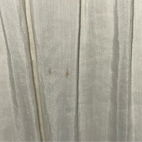 Allsaints Lary Dress 2 Ivory Linen & Silk Blend Midi Length Off The Shoulder - Picture 11 of 13